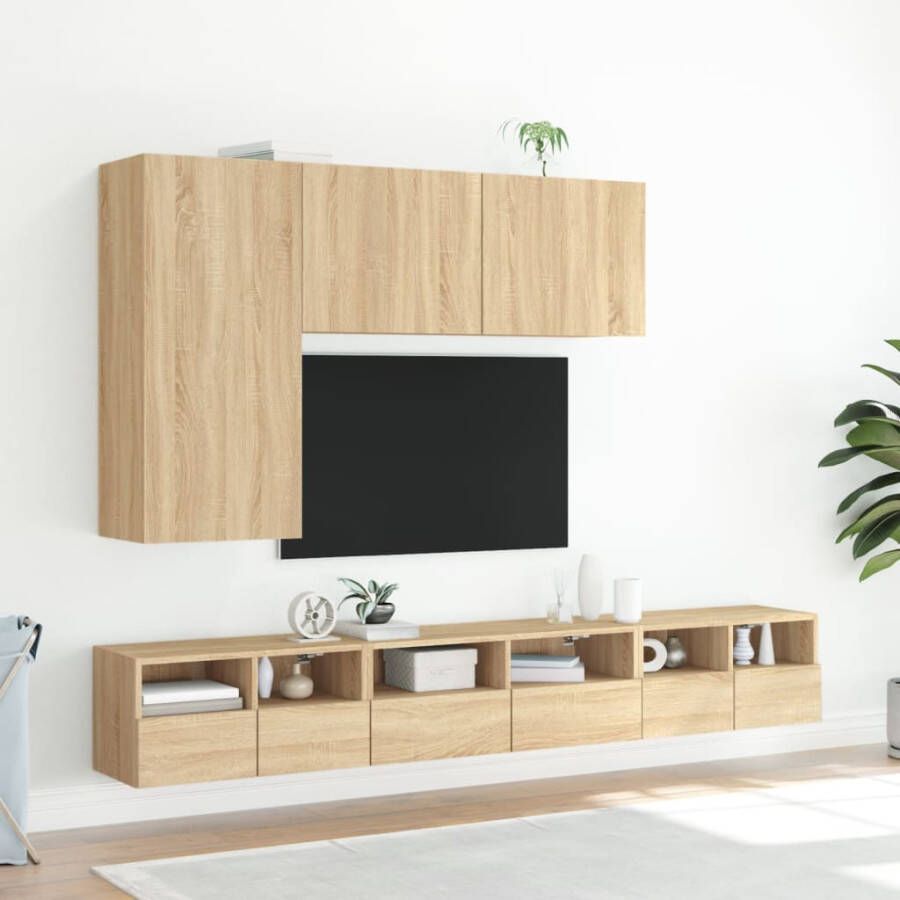 VidaXL -Tv-wandmeubel-60x30x30-cm-bewerkt-hout-sonoma-eikenkleurig - Foto 2
