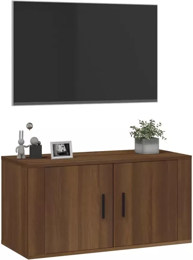 VidaXL -Tv-wandmeubel-80x34 5x40-cm-bruineikenkleurig - Foto 5