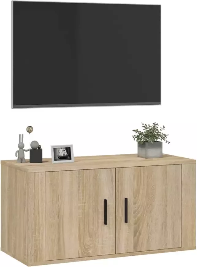 VidaXL -Tv-wandmeubel-80x34 5x40-cm-sonoma-eikenkleurig - Foto 5