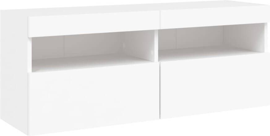 VidaXL -Tv-wandmeubel-met-LED-verlichting-100x30x40-cm-wit - Foto 2