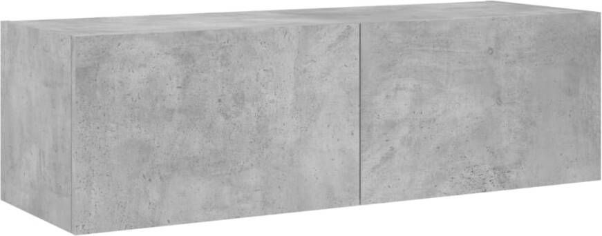 VidaXL -Tv-wandmeubel-met-LED-verlichting-100x35x31-cm-betongrijs - Foto 2