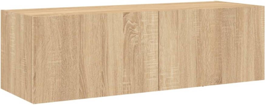 VidaXL -Tv-wandmeubel-met-LED-verlichting-100x35x31-cm-sonoma-eiken - Foto 2
