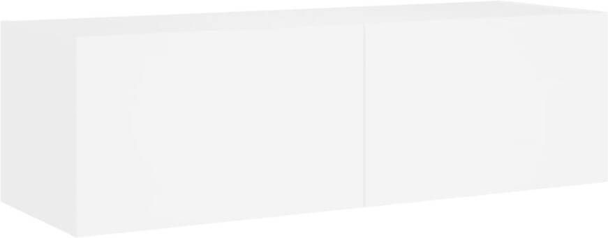 VidaXL -Tv-wandmeubel-met-LED-verlichting-100x35x31-cm-wit - Foto 2