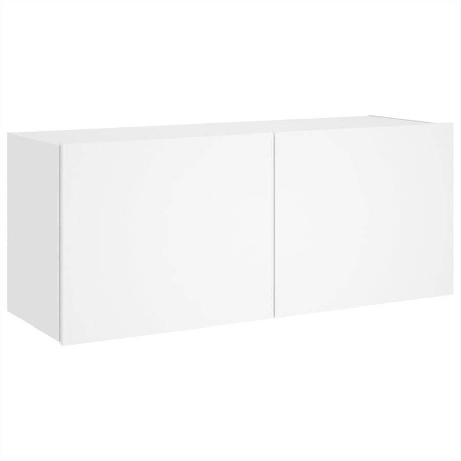 VidaXL -Tv-wandmeubel-met-LED-verlichting-100x35x41-cm-wit - Foto 2