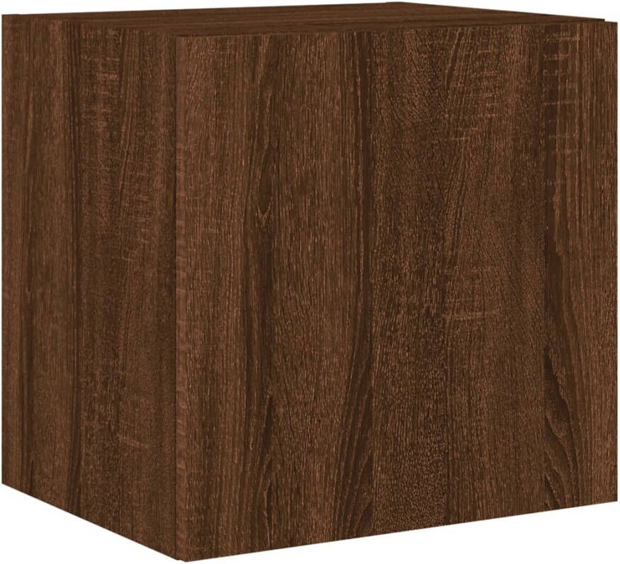 VidaXL -Tv-wandmeubel-met-LED-verlichting-40 5x35x40-cm-bruineikenkleur - Foto 2