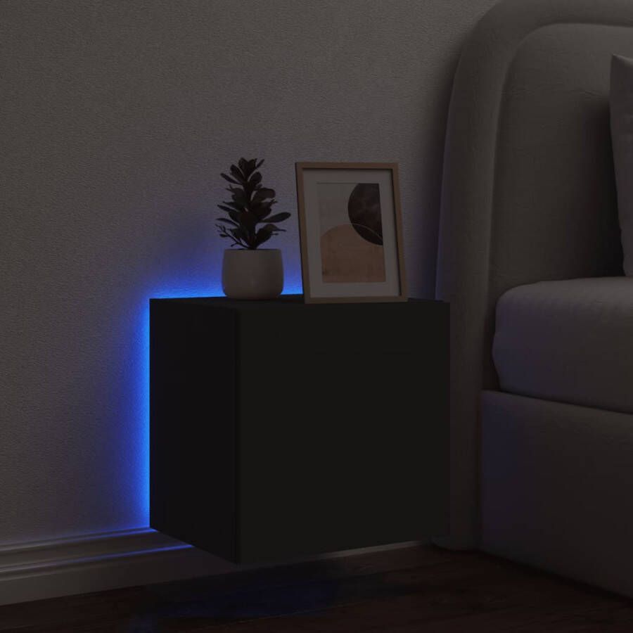 VidaXL -Tv-wandmeubel-met-LED-verlichting-40 5x35x40-cm-zwart