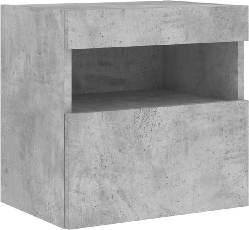 VidaXL -Tv-wandmeubel-met-LED-verlichting-40x30x40-cm-betongrijs - Foto 2