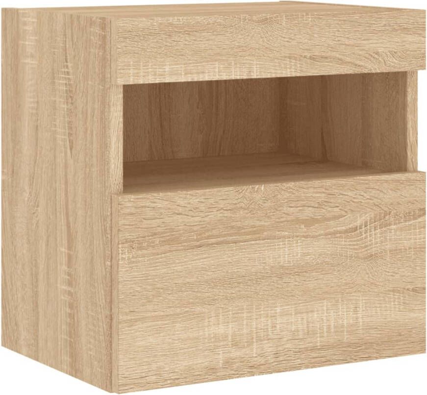 VidaXL -Tv-wandmeubel-met-LED-verlichting-40x30x40-cm-sonoma-eikenkleur - Foto 2