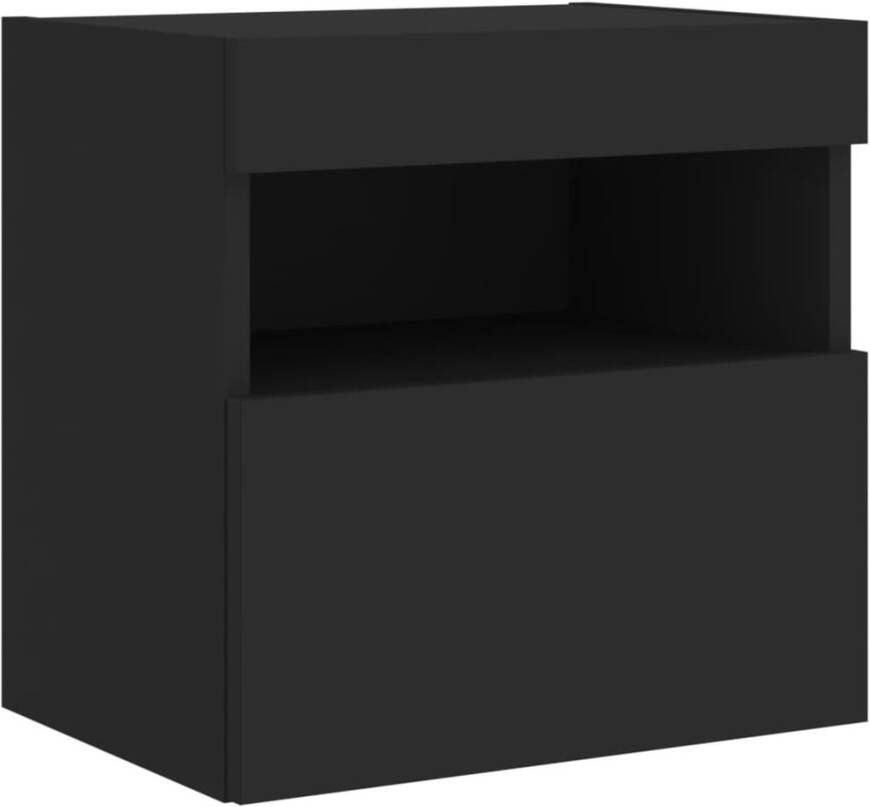 VidaXL -Tv-wandmeubel-met-LED-verlichting-40x30x40-cm-zwart - Foto 2