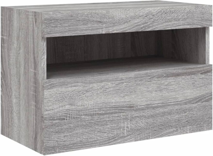 VidaXL -Tv-wandmeubel-met-LED-verlichting-60x30x40-cm-grijs-sonoma - Foto 2