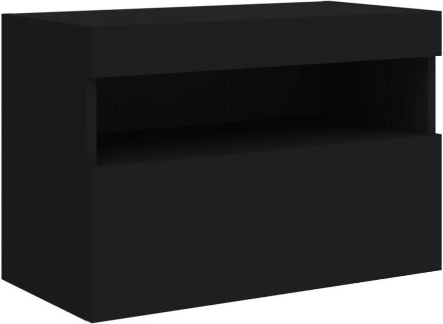 VidaXL -Tv-wandmeubel-met-LED-verlichting-60x30x40-cm-zwart - Foto 2