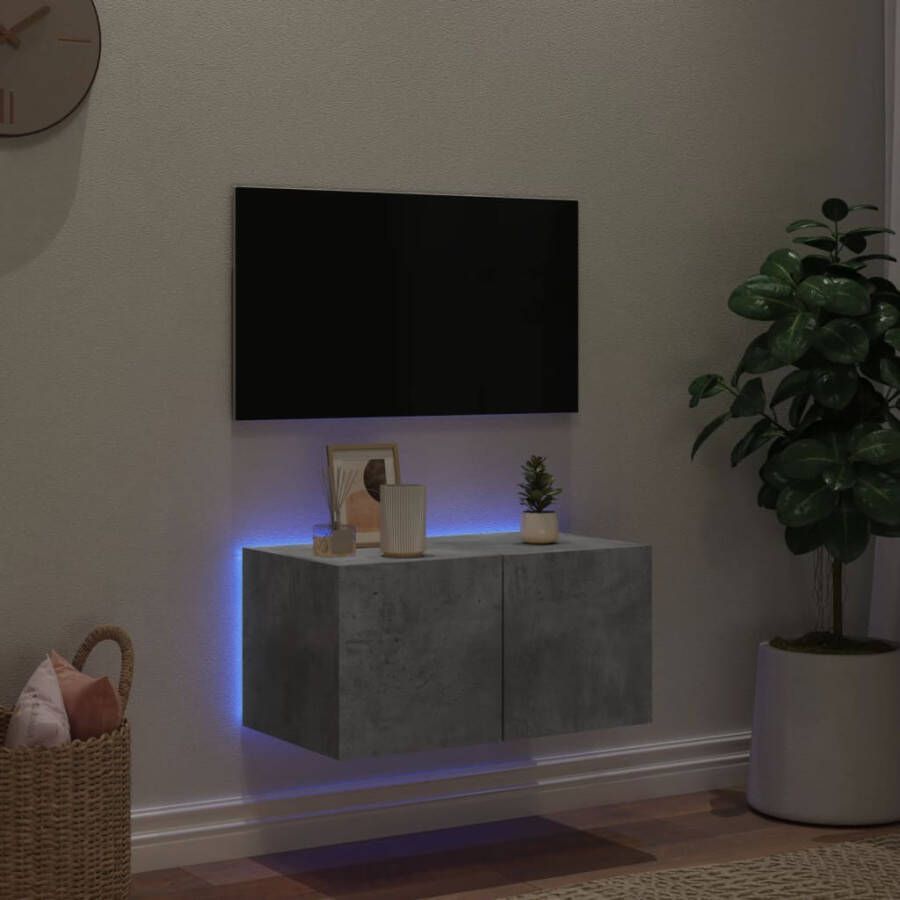 VidaXL -Tv-wandmeubel-met-LED-verlichting-60x35x31-cm-betongrijs