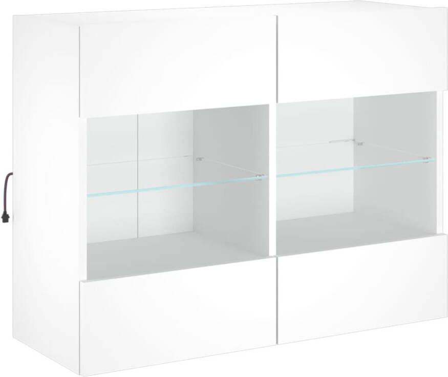 VidaXL -Tv-wandmeubel-met-LED-verlichting-78 5x30x60 5-cm-wit - Foto 2