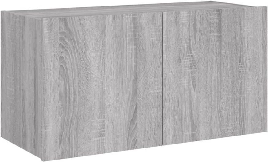 VidaXL -Tv-wandmeubel-met-LED-verlichting-80x35x41-cm-grijs-sonoma - Foto 2