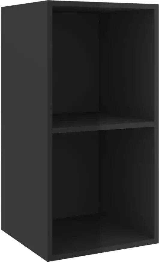 VidaXL -Tv-wandmeubelen-4-st-spaanplaat-hoogglans-zwart - Foto 7
