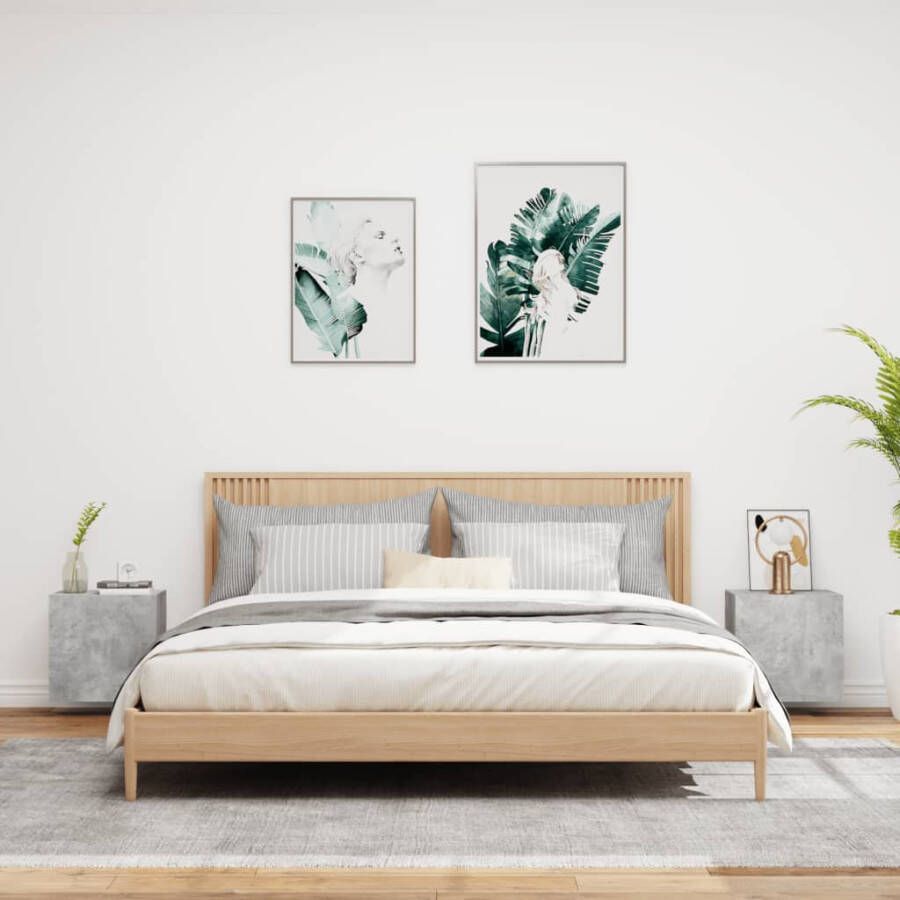 VidaXL -Tv-wandmeubels-2-st-40 5x30x40-cm-bewerkt-hout-betongrijs