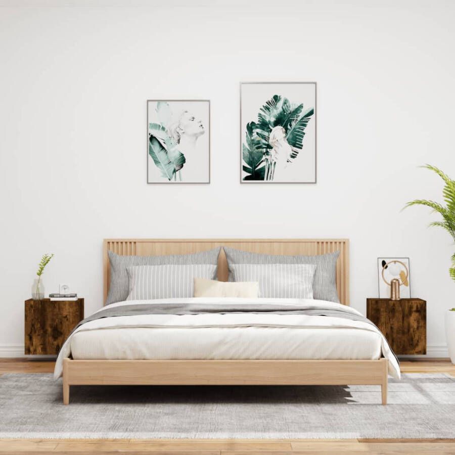 VidaXL -Tv-wandmeubels-2-st-40 5x30x40-cm-bewerkt-hout-gerookt-eiken