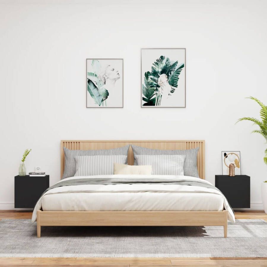 VidaXL -Tv-wandmeubels-2-st-40 5x30x40-cm-bewerkt-hout-zwart