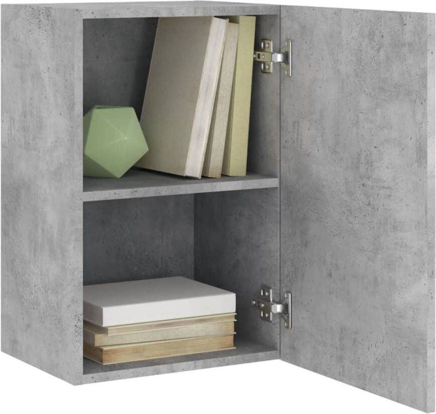VidaXL -Tv-wandmeubels-2-st-40 5x30x60-cm-bewerkt-hout-betongrijs