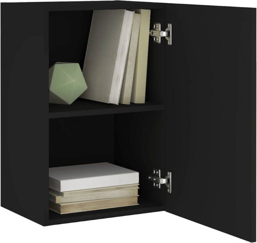 VidaXL -Tv-wandmeubels-2-st-40 5x30x60-cm-bewerkt-hout-zwart - Foto 2