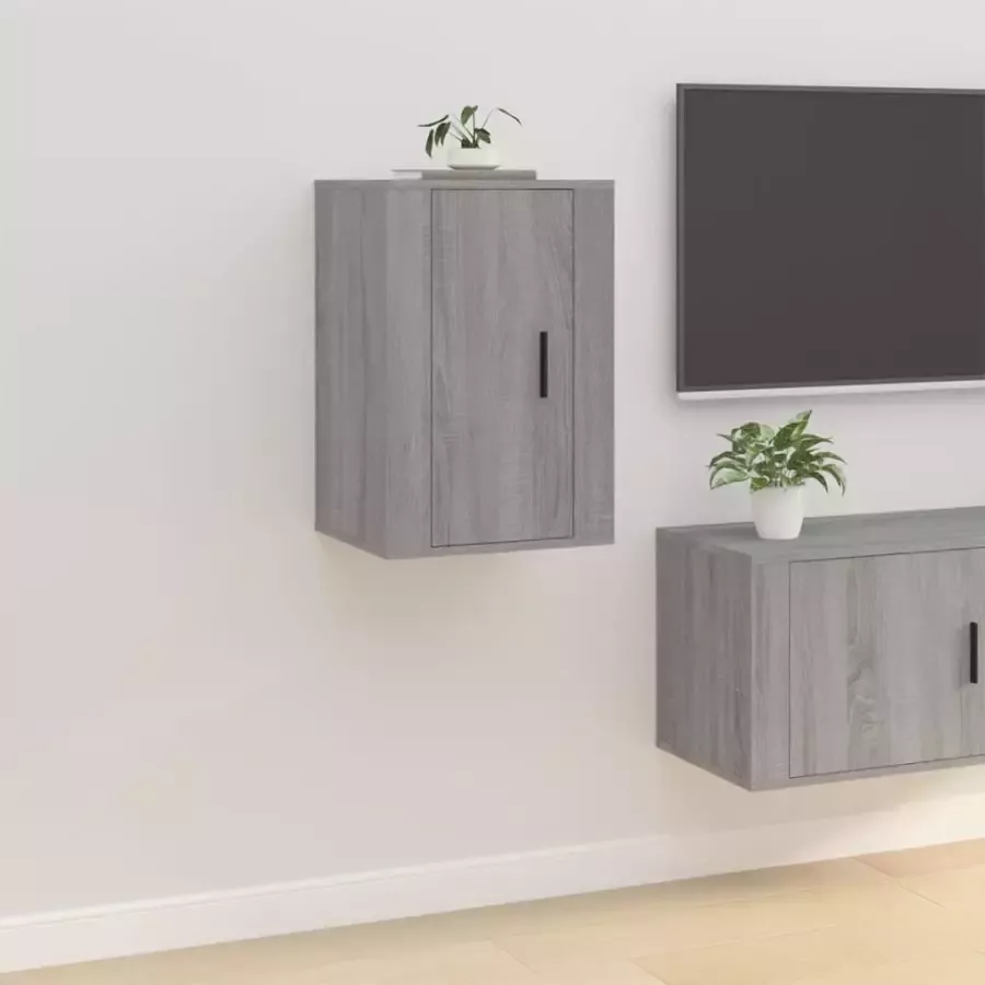 VidaXL -Tv-wandmeubels-2-st-40x34 5x60-cm-grijs-sonoma-eikenkleurig