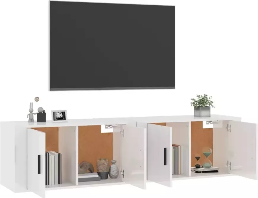 VidaXL -Tv-wandmeubels-2-st-80x34 5x40-cm-hoogglans-wit - Foto 3