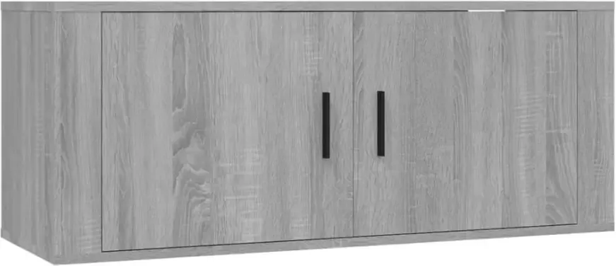 VidaXL -Tv-wandmeubels-3-st-100x34 5x40-cm-grijs-sonoma-eikenkleurig - Foto 4