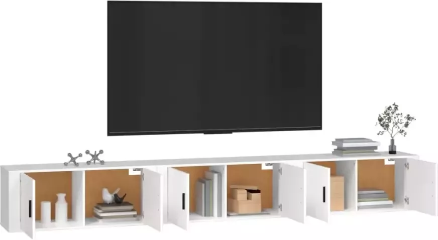 VidaXL -Tv-wandmeubels-3-st-100x34 5x40-cm-wit - Foto 4