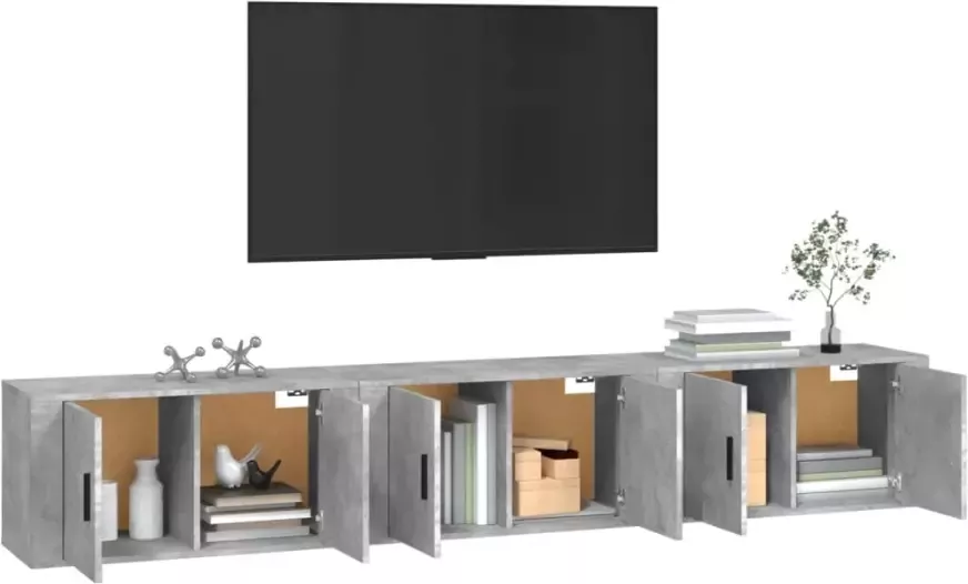 VidaXL -Tv-wandmeubels-3-st-80x34 5x40-cm-betongrijs