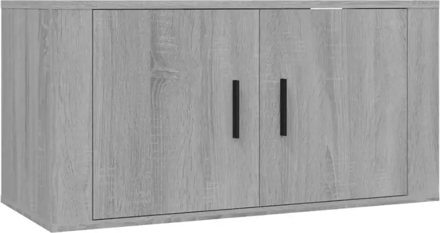 VidaXL -Tv-wandmeubels-3-st-80x34 5x40-cm-grijs-sonoma-eikenkleurig - Foto 4