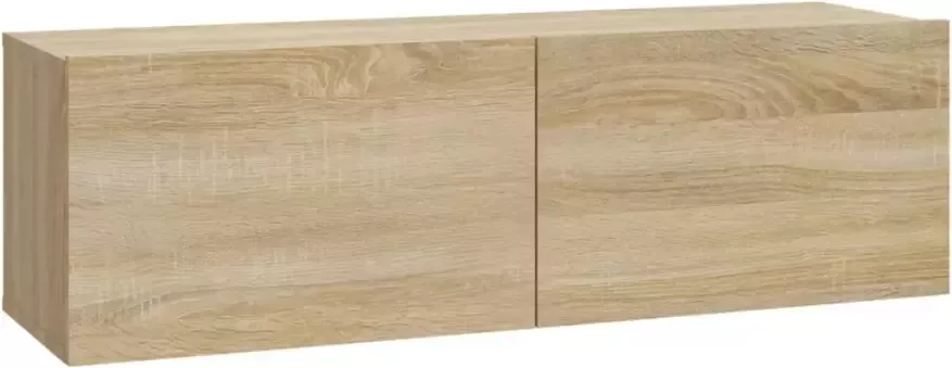 VidaXL -Tv-wandmeubels-4-st-100x30x30-cm-sonoma-eikenkleurig - Foto 3