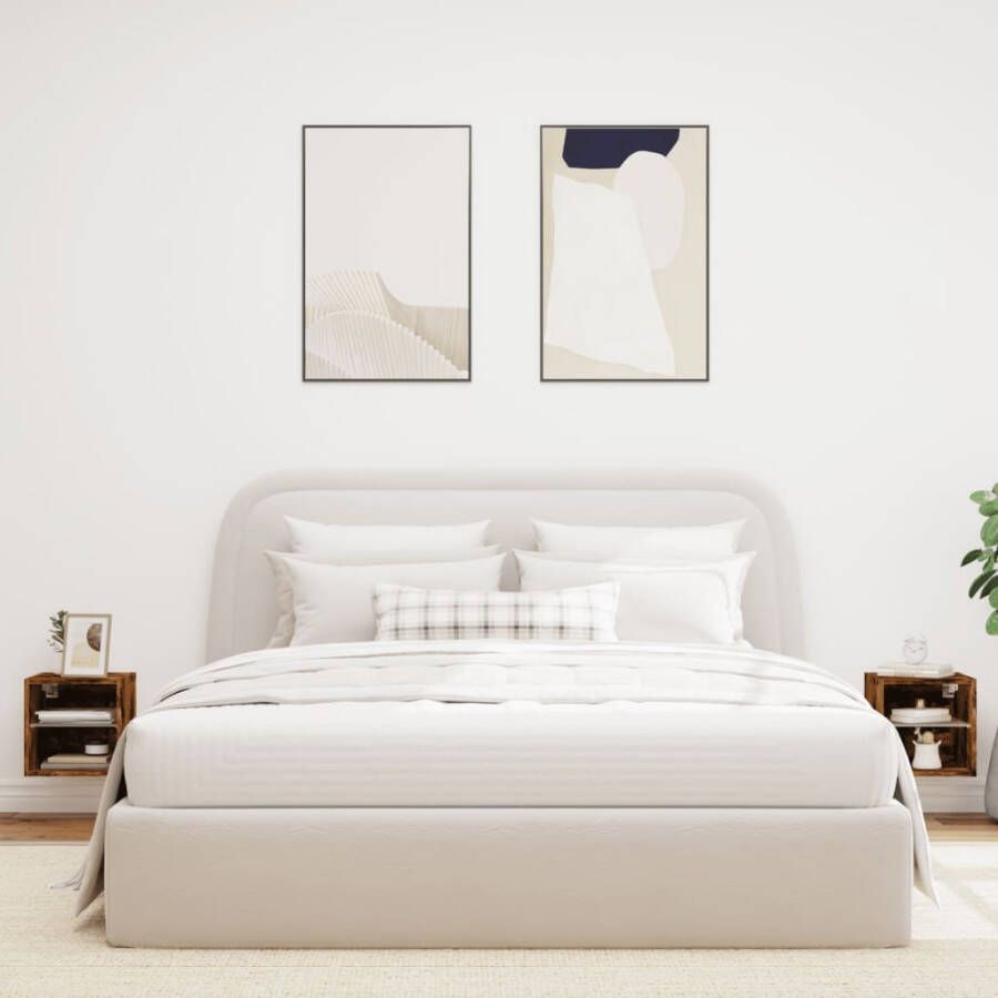 VidaXL -Tv-wandmeubels-met-LED-2-st-30x28 5x30-cm-gerookt-eikenkleurig - Foto 2