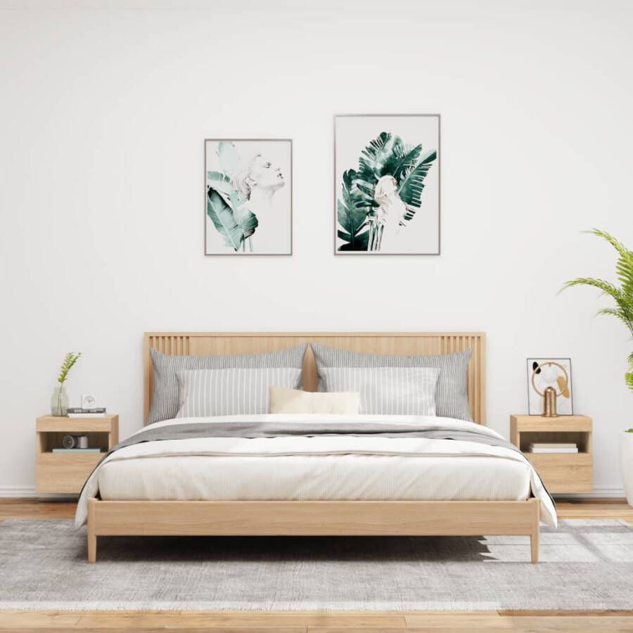 VidaXL -Tv-wandmeubels-met-LED-2-st-40x30x40-cm-sonoma-eikenkleurig - Foto 2