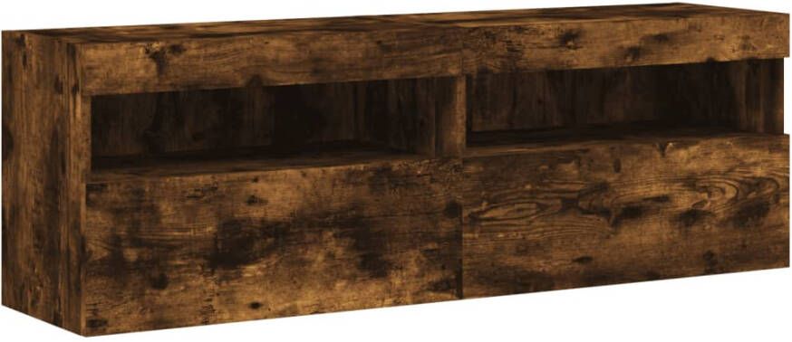 VidaXL -Tv-wandmeubels-met-LED-2-st-60x30x40-cm-gerookt-eikenkleurig - Foto 2
