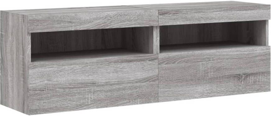 VidaXL -Tv-wandmeubels-met-LED-2-st-60x30x40-cm-grijs-sonoma-eiken - Foto 2