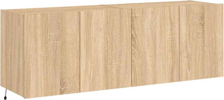 VidaXL -Tv-wandmeubels-met-LED-2-st-60x35x41-cm-sonoma-eikenkleurig - Foto 2