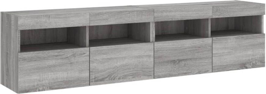 VidaXL -Tv-wandmeubels-met-LED-2-st-80x30x40-cm-grijs-sonoma-eikenkleur - Foto 2