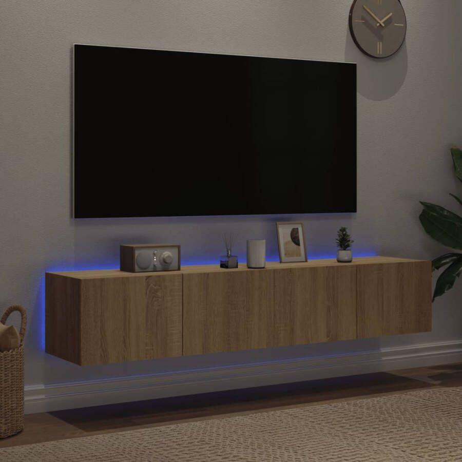 VidaXL -Tv-wandmeubels-met-LED-2-st-80x35x31-cm-sonoma-eikenkleurig