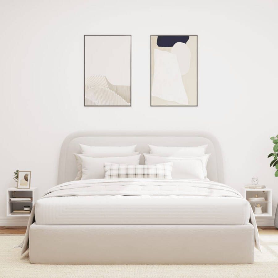 VidaXL -Tv-wandmeubels-met-LED-verlichting-2-st-30x28 5x30-cm-wit - Foto 2