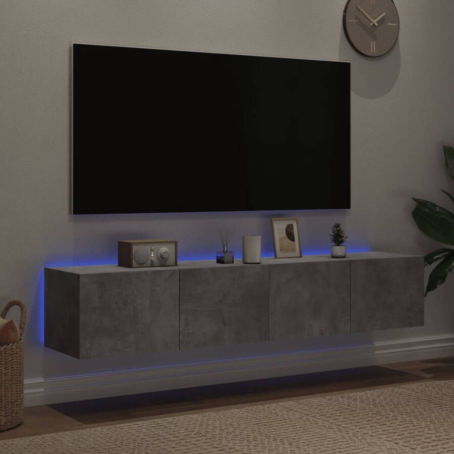 VidaXL -Tv-wandmeubels-met-LED-verlichting-2-st-80x35x31-cm-betongrijs