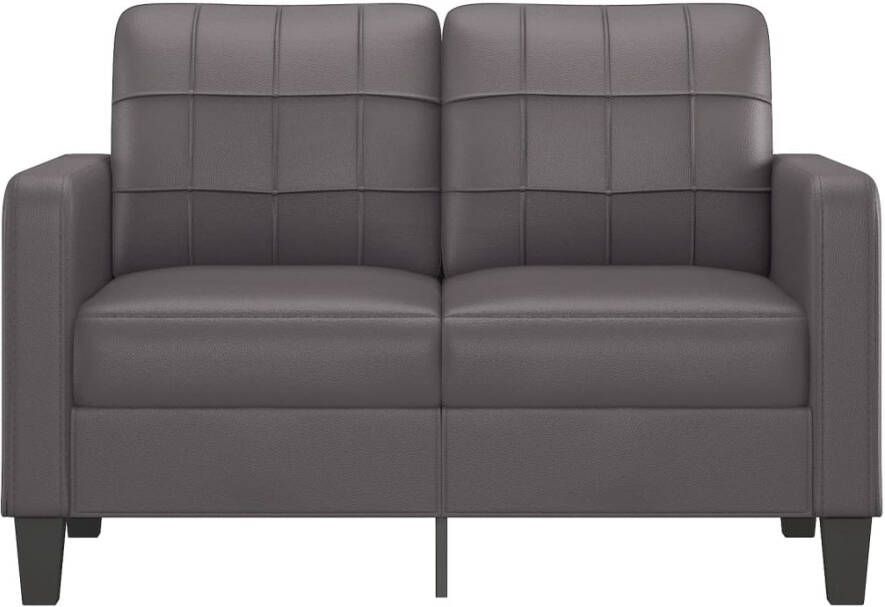 VidaXL -Tweezitsbank-120-cm-kunstleer-grijs
