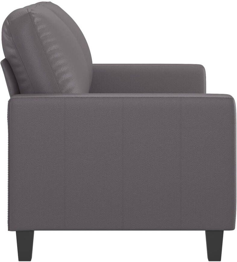 VidaXL -Tweezitsbank-120-cm-kunstleer-grijs