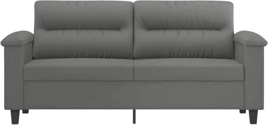 Vida XL Tweezitsbank 140 cm microvezelstof donkergrijs SKU: 359563 - Foto 4