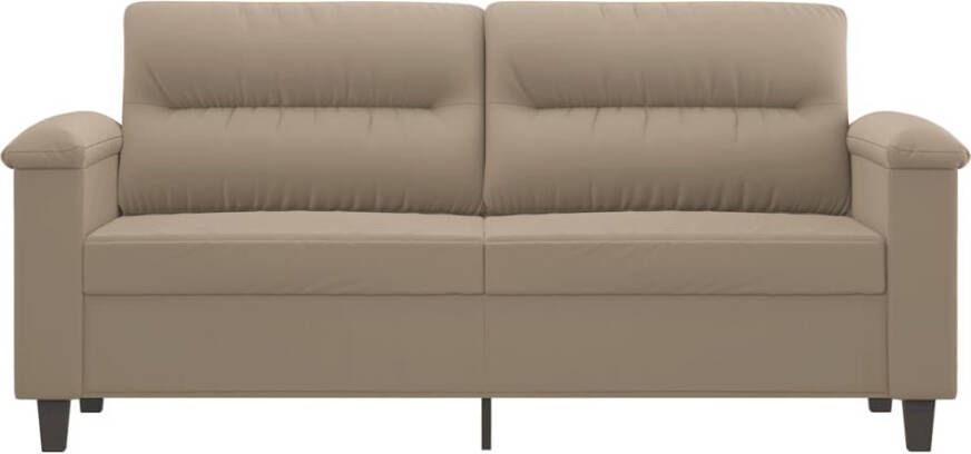 VidaXL -Tweezitsbank-140-cm-microvezelstof-taupe - Foto 2