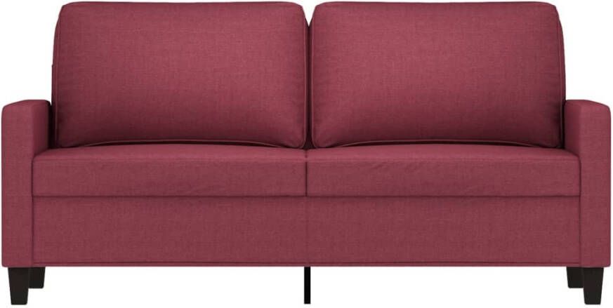 VidaXL -Tweezitsbank-140-cm-stof-wijnrood - Foto 6