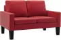VIDAXL Tweezitsbank kunstleer rood - Thumbnail 3