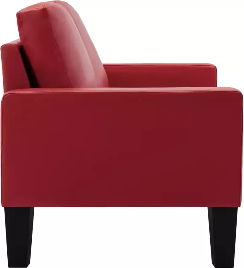VIDAXL Tweezitsbank kunstleer rood