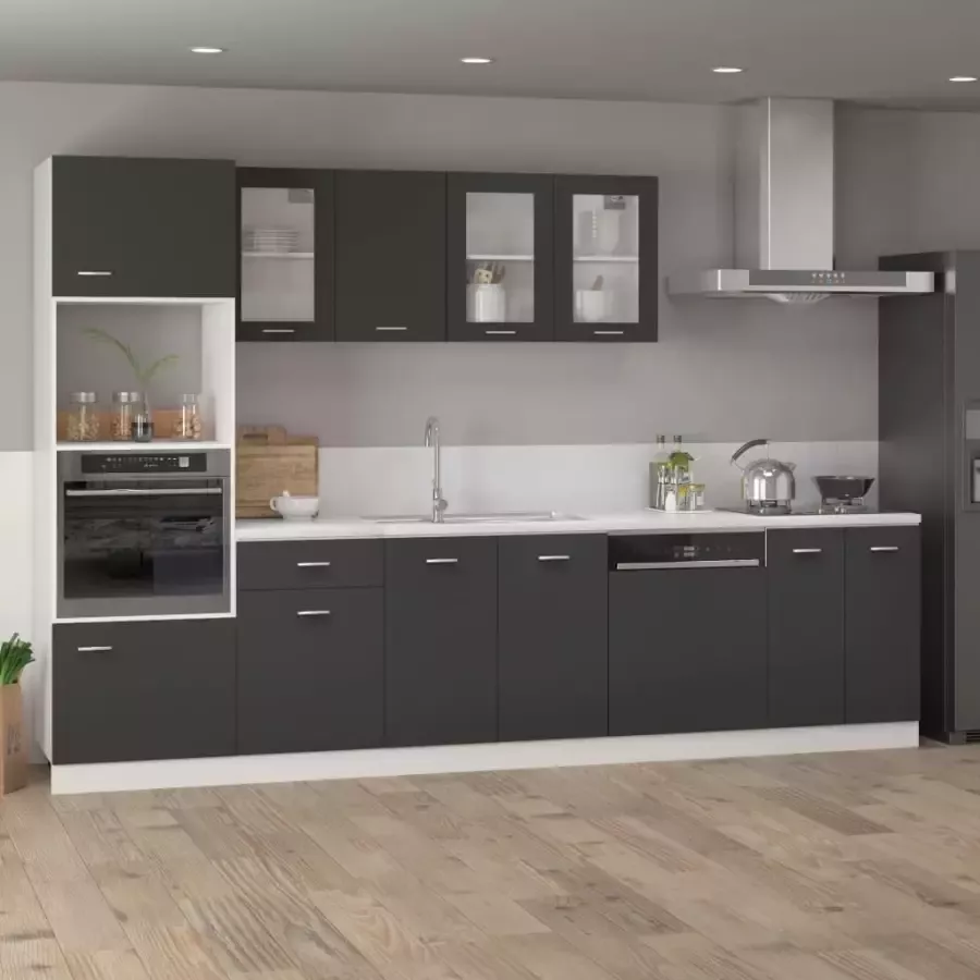 VidaXL Vaatwasserpaneel Lyon 59 5x3x67 cm bewerkt hout grijs