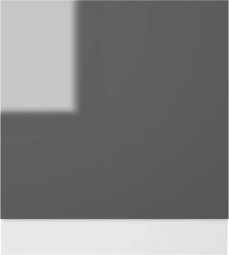 VidaXL -Vaatwasserpaneel-59 5x3x67-cm-bewerkt-hout-hoogglans-grijs - Foto 3