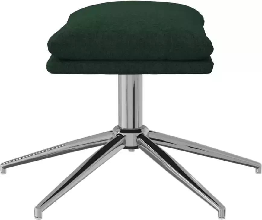 VIDAXL Voetenbank 60x60x39 cm microvezelstof donkergroen